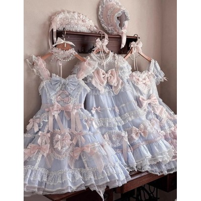 Mademoiselle Pearl Striped Maiden Blouse, JSKs and One Piece(Reservation/Full Payment Without Shipping)